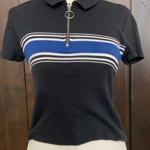 Me to We Juniors XS Half zip Crop Sweater